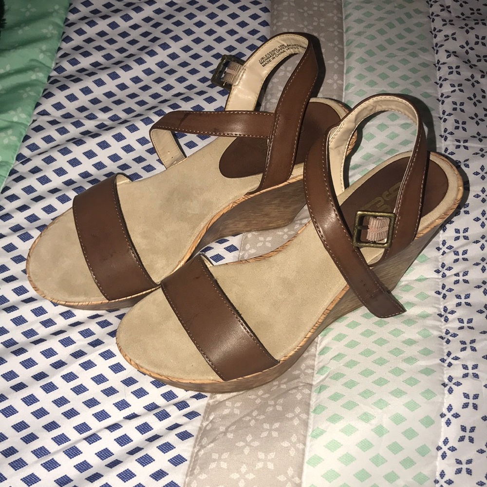 Brown Wedge Sandals